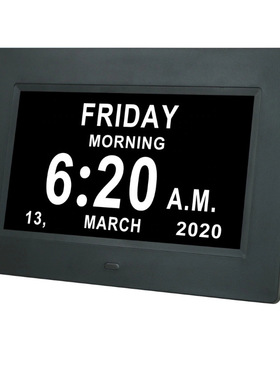 7寸数码时钟 数码相框超大字体日历时钟机IPS屏高清数字时钟机