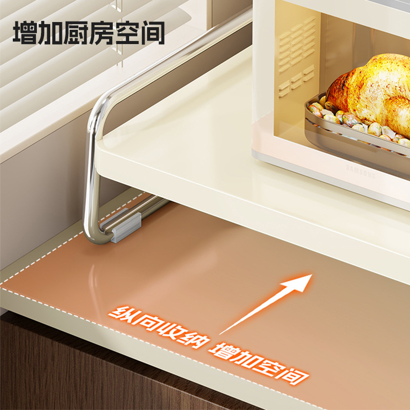 微波炉置物架厨房不锈钢电饭锅置