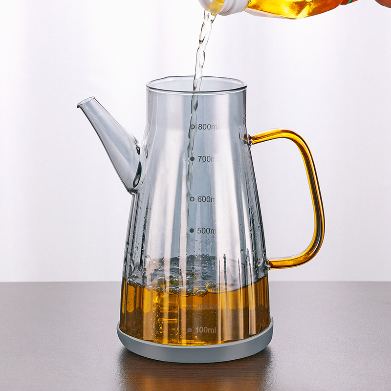 OF9D耐高温玻璃油壶油瓶家用不挂油调料瓶带刻度厨房防漏豆油