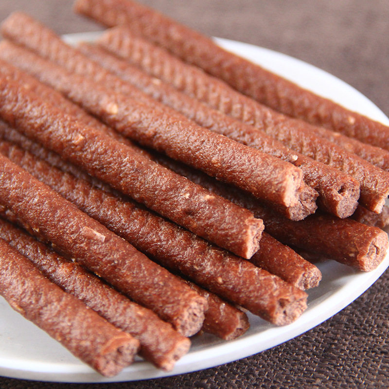 狗狗零食牛肉粒牛肉条金毛泰迪宠物用品磨牙棒500g/袋装