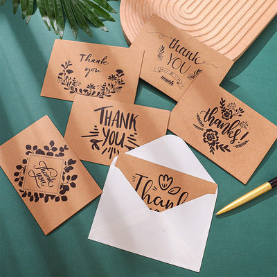 牛皮复古感谢贺卡创意商务THANK