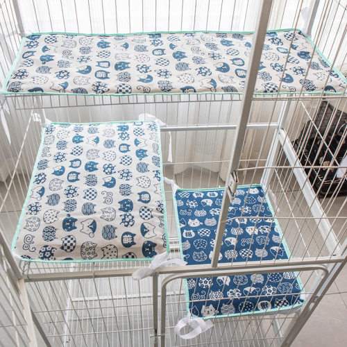 夏季正反两用凉席宠物垫猫咪垫狗垫子猫笼绑带固定平台垫