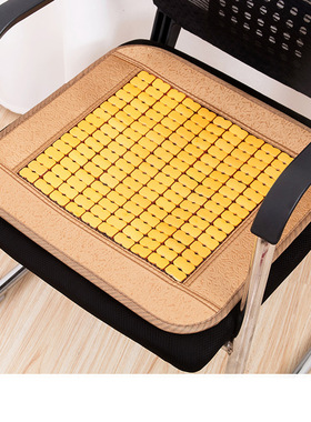 麻将凉席夏季坐垫 夏天办公室电脑椅子透气竹片坐垫 汽车用凉座垫