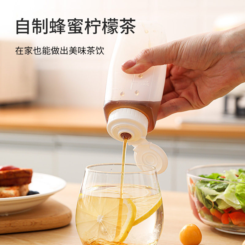 沙拉酱挤压瓶 升级款尖叫挤压瓶防漏带刻度控油 调料挤压油壶