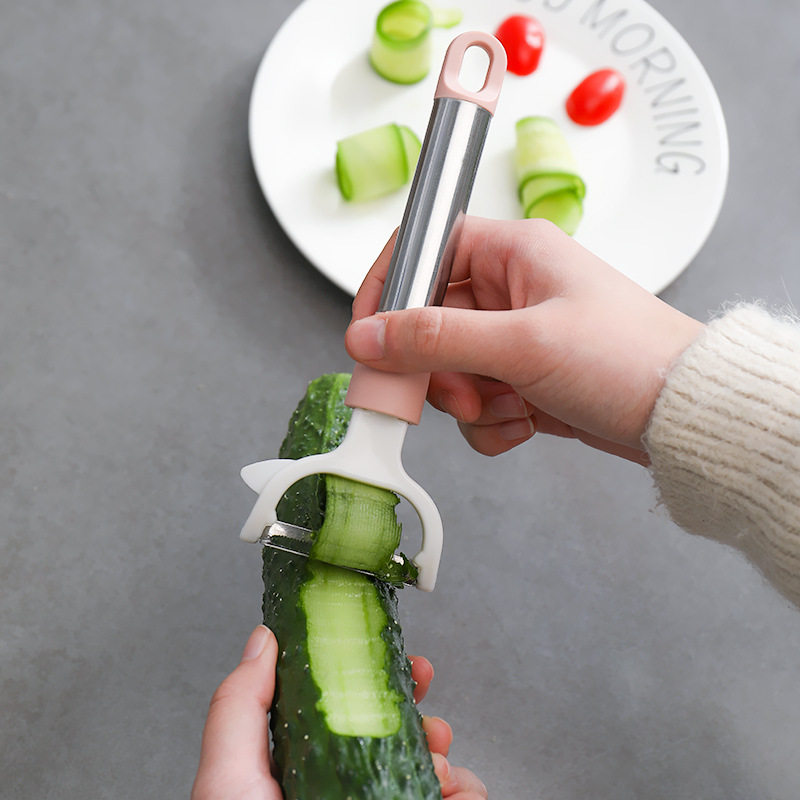 削皮刀家用多功能厨房小工具土豆水果长柄创意色简约蔬果刮皮刀