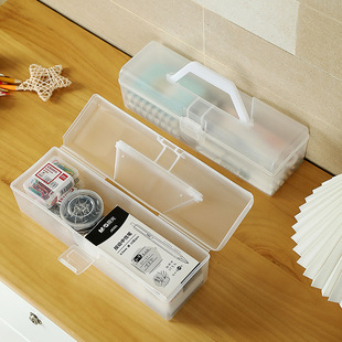手提式餐具收纳盒面条粉条储物盒透明厨房家居用品收纳盒