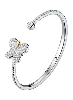 高银版手镯女EGEM意境S925纯银