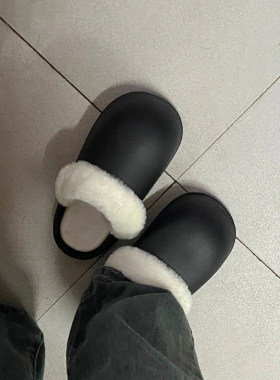 阿童木拖鞋可拆卸棉外穿防水防滑