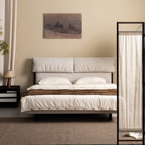 支吾月眠布艺床主卧双人床简约