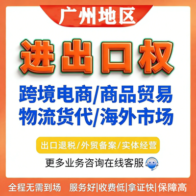 广州进出口权办理公司注册海关登记出口退税电子贸易跨境电商外贸