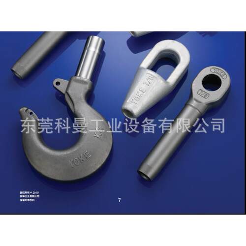台湾YOKE进口原装闭式钢丝绳索索具吊环节闭式管式钢丝绳索节索具