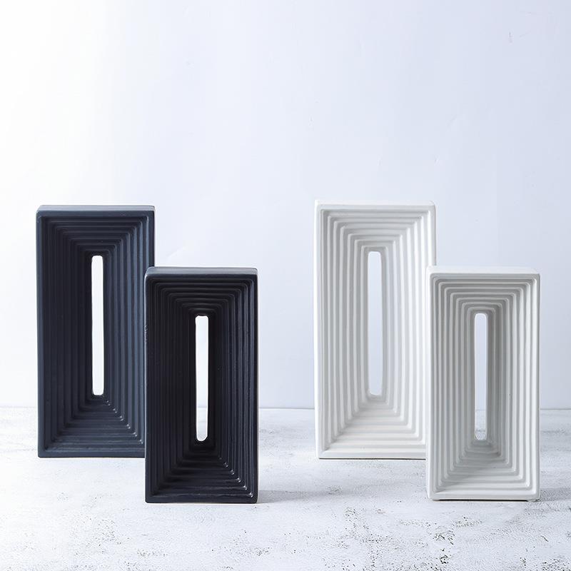 方体几何长条拱门陶瓷摆件玄关电视柜酒柜展示柜茶几工艺品装饰品