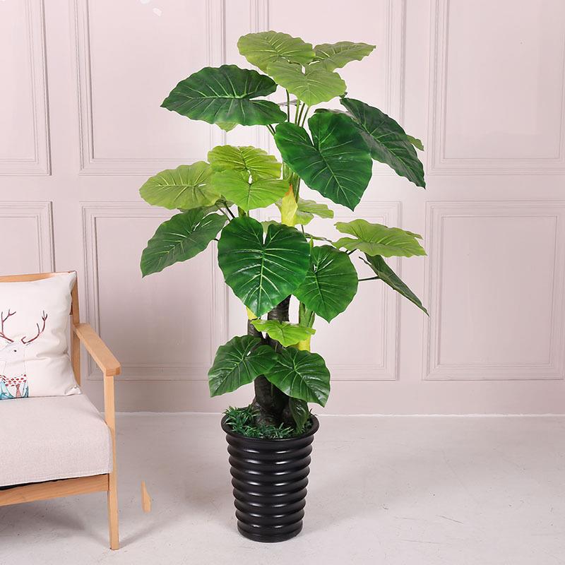 仿真植物盆栽塑料绿植假树客厅落地装饰摆设绿萝滴水观音水芋