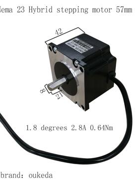 57HS41步进电机 2.8A 0.64Nm 57BYGH41电机 Nema23电机 二相四线