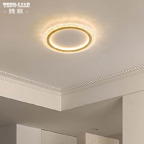 新款超简约卧室房间全铜吸顶灯现代简约过道客房客厅灯别墅灯具