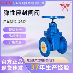 Z45X Z41球墨铸铁法兰闸阀明杆暗杆软密封阀门DN弹性座封闸阀 16Q