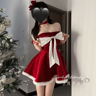 圣诞穿搭性感连衣裙圣诞战袍cos套装 心动夜宴 珍妮 尽揽少女心