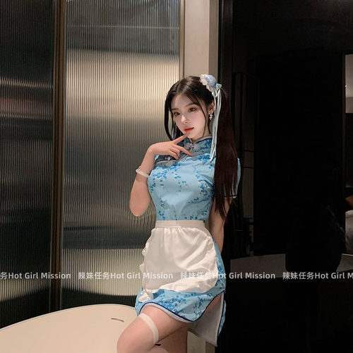 中华娘旗袍cos连衣裙Lolita围裙