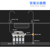 惠安特六级直饮净水机家用厨房304不锈钢超滤净水器自来水过滤器