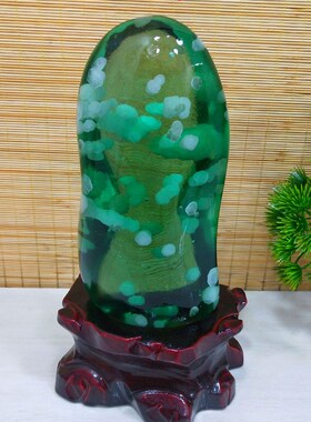 精选包邮绿水晶天然火山琉璃原石头家居客厅玄关镇宅招财饰品奇石