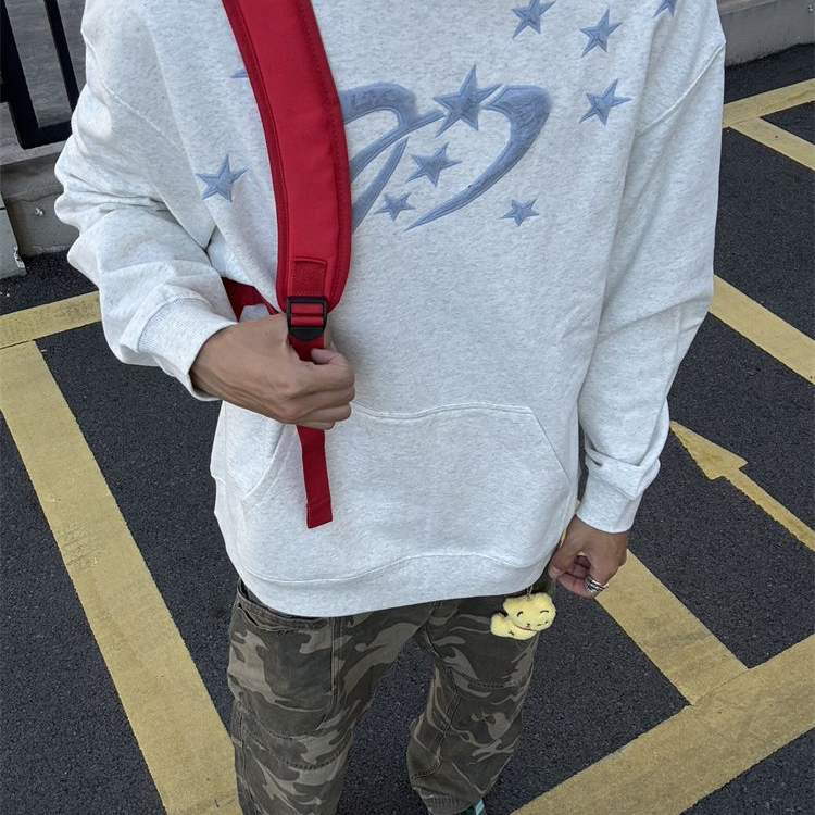 卫衣连帽好看刺绣帽衫上衣外套