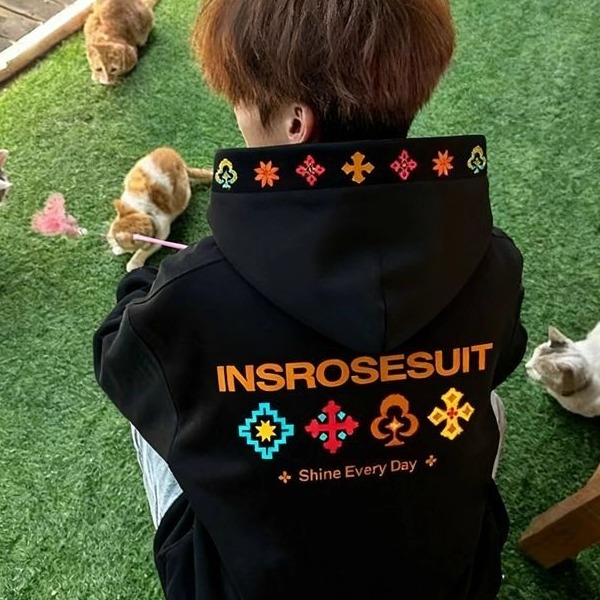 卫衣男款刺绣连帽宽松帽衫上衣