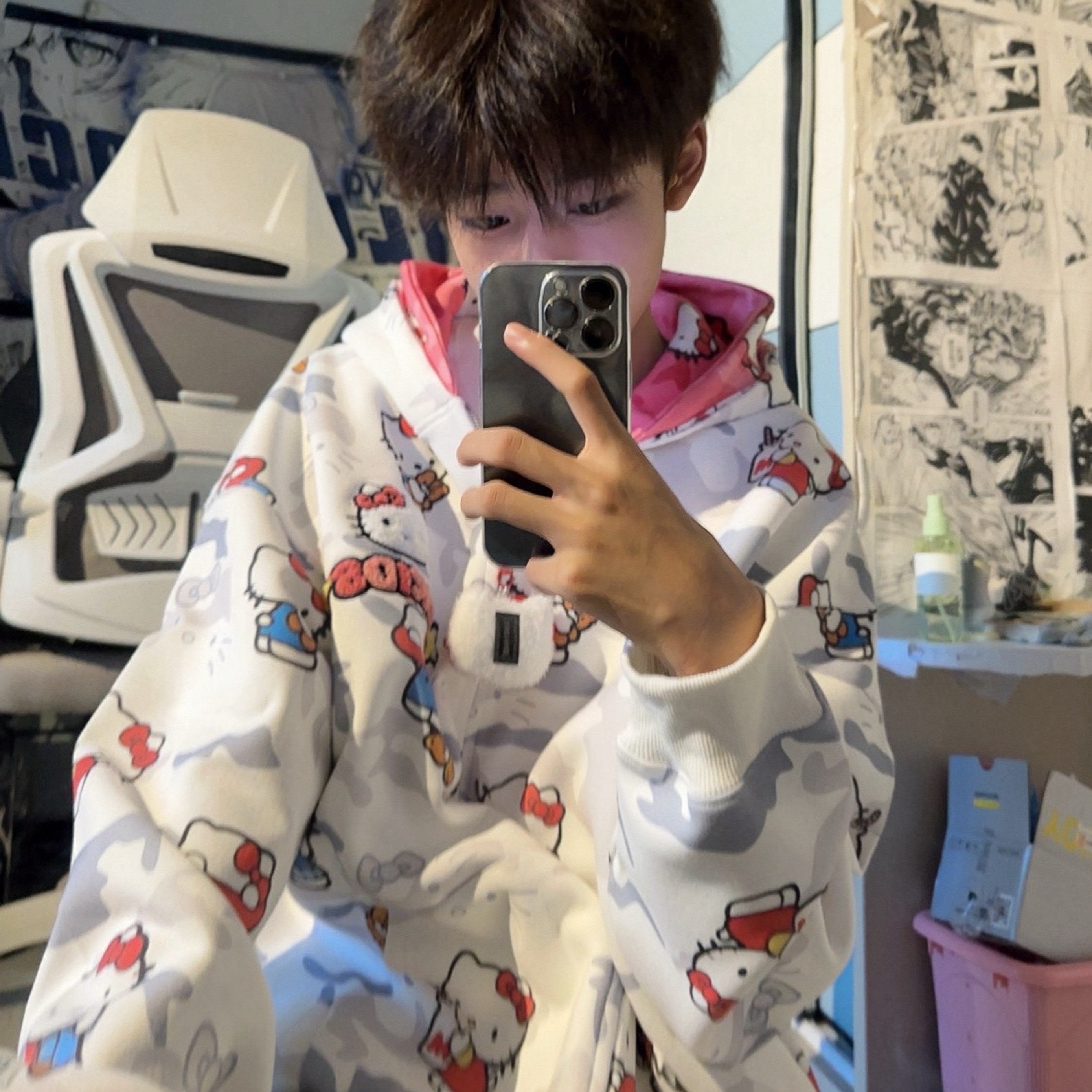 卫衣男款慵懒风拉链连帽开衫外套