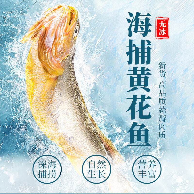 超大黄花鱼新鲜冷冻深海生鲜活水产冰鲜海鱼小黄鱼高品质独立包装