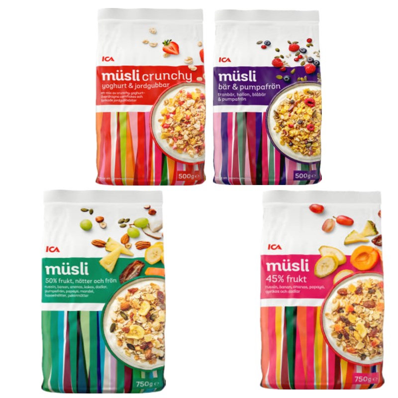 ica坚果水果冲调可干吃瑞典麦片