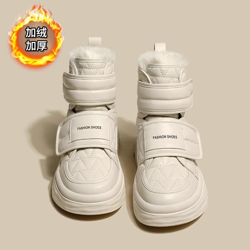 皮毛一体雪地靴女加绒加厚