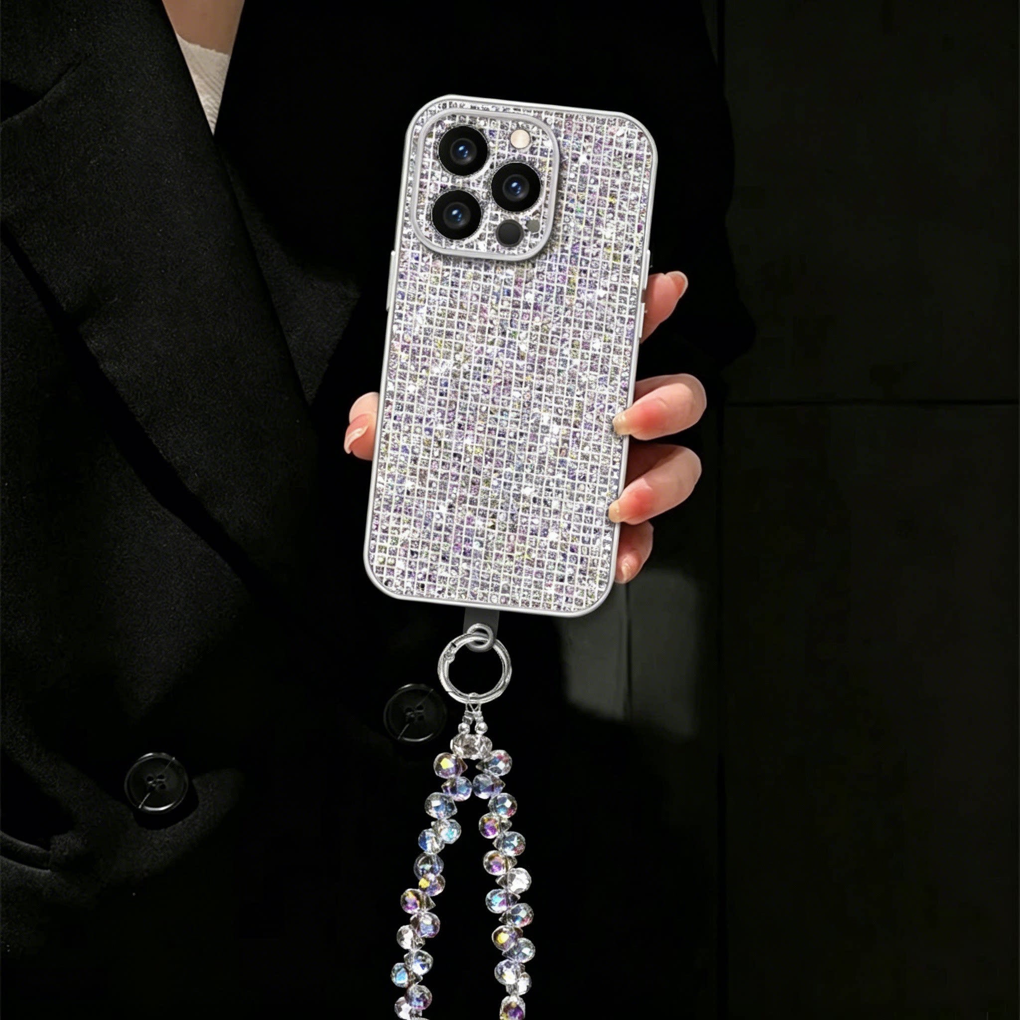 轻奢感闪钻亮片适用苹果16promax手机壳新款高级感iPhone17pro网红爆款手机壳15/14防摔外壳好看的保护套女生