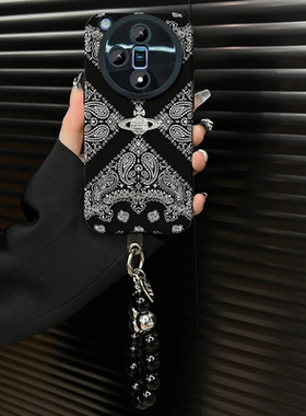 2025复古花纹ins风小羊皮适用oppofindx7手机壳findx7pro网红创意全包防摔保护套x8pro女款高级感带挂绳外壳