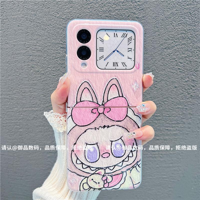 ins风可爱拉布布适用华为novaflip手机壳新款高级感p50pocket网红爆款折叠手机壳pocket2硅胶防摔外壳保护套