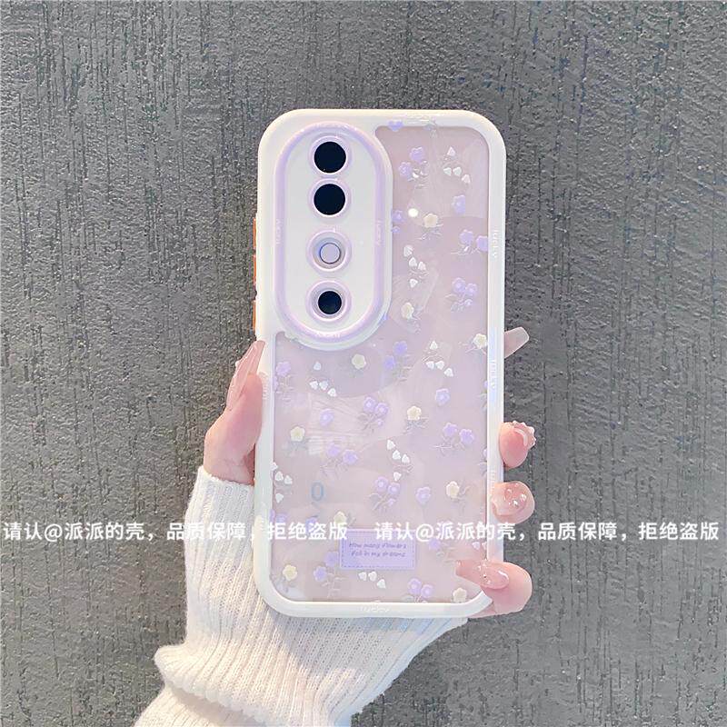ins风小清新紫白小碎花适用vivos19/s20pro手机壳新款高级感s18/s17网红手机壳s16/s15/12硅胶外壳防摔保护壳