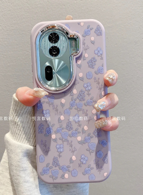 ins风小清新温柔紫色碎花适用opporeno11/10pro手机壳高级感小众reno12/13网红手机套reno9/8硅胶防摔保护套