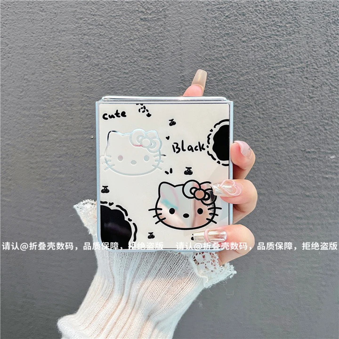 ins小清新可爱凯蒂猫适用华为novaflip手机壳新款高级感p50pocket网红爆款折叠手机壳pocket2防摔外壳保护套