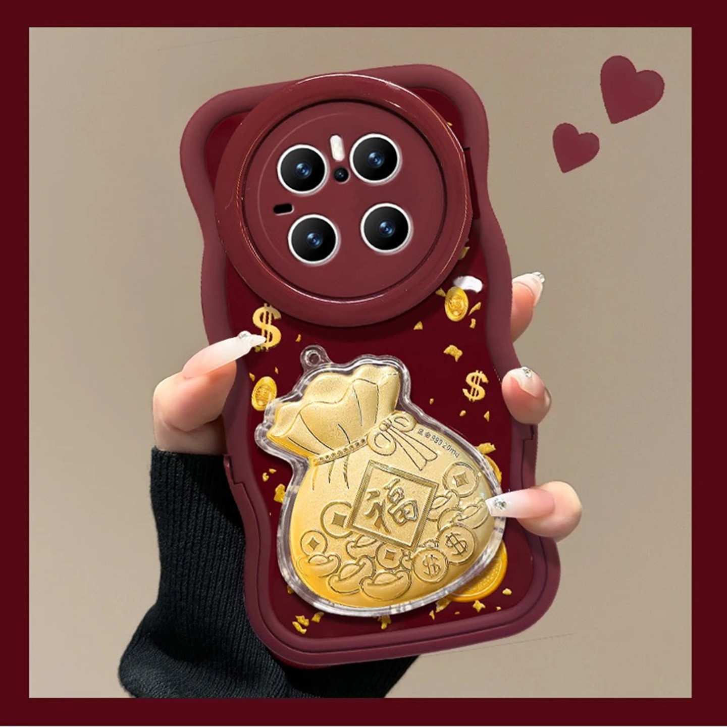 2026新年金色福袋适用华为mate70pro手机壳新品高级感mate80pro网红爆款手机壳mate60pro好看的外壳保护套女