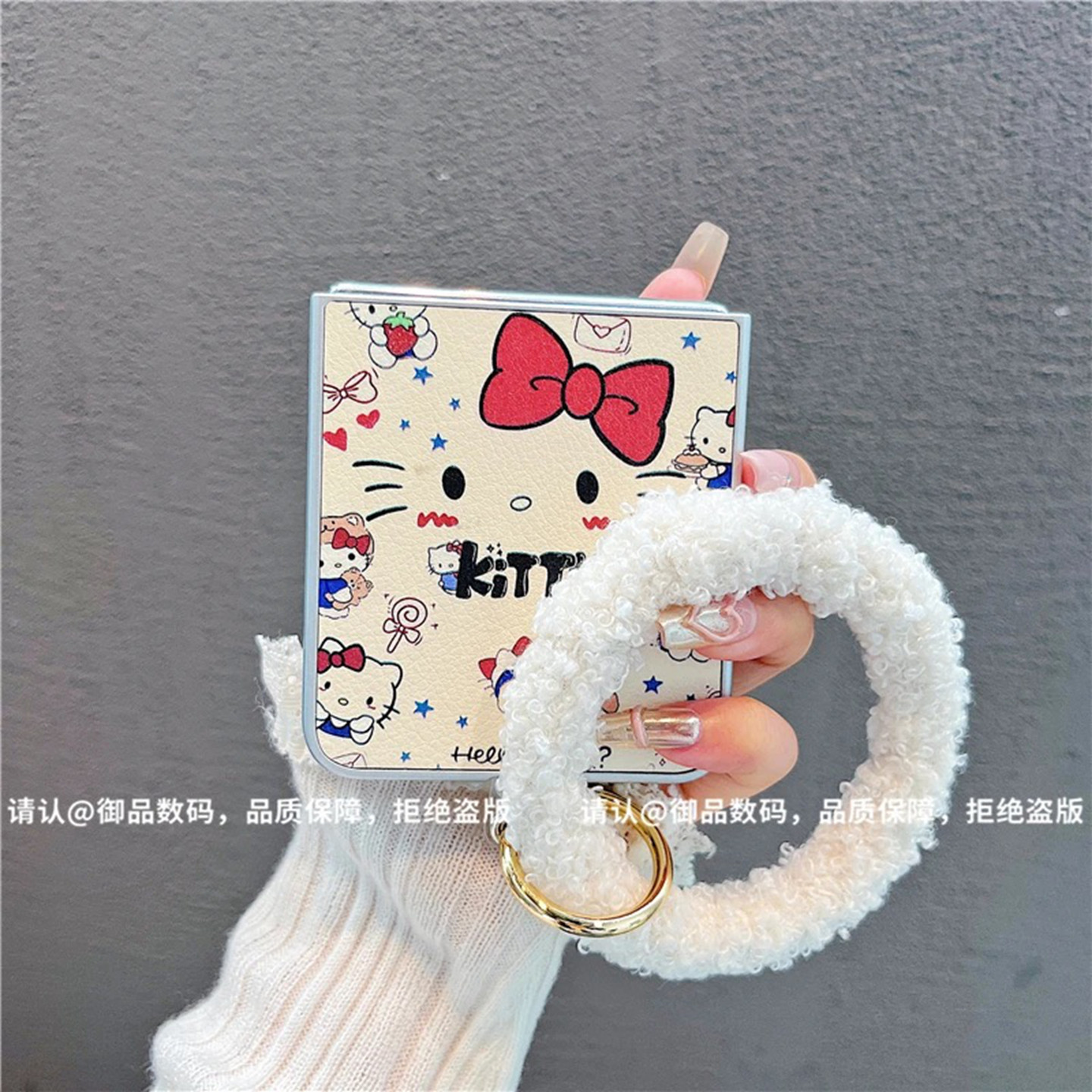 ins风蝴蝶结凯蒂猫适用华为novaflip手机壳新款高级感p50pocket网红爆款折叠手机壳pockets防摔外壳保护套女