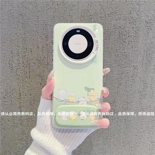 ins风荷叶小鸭子适用华为mate60pro手机壳新款高级感mate70pro网红爆款手机壳mate80pro防摔外壳支架保护套女