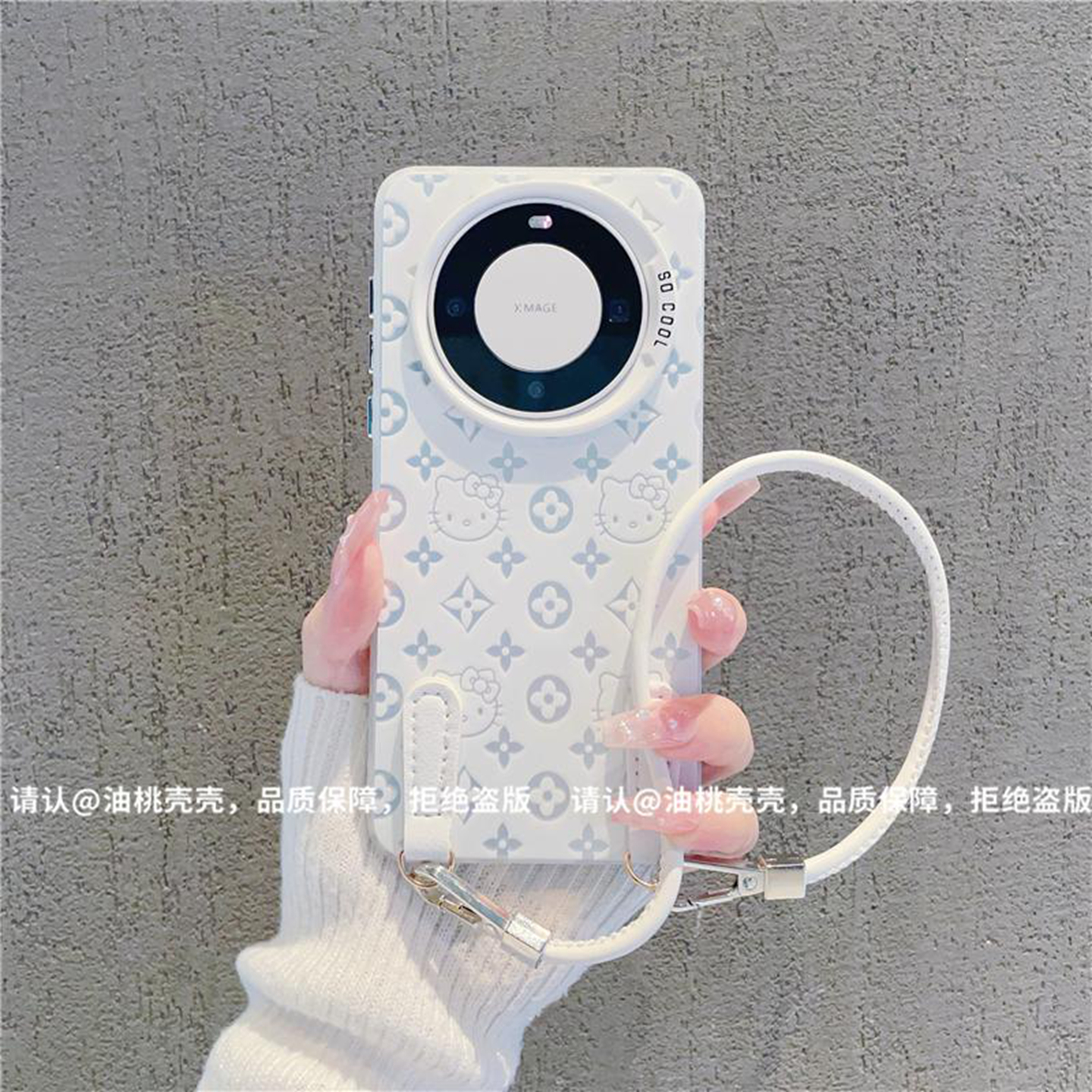 ins风小清新凯蒂猫适用华为mate60pro手机壳新款高级感mate70网红爆款Kitty猫手机壳mate50/40外壳挂绳保护套