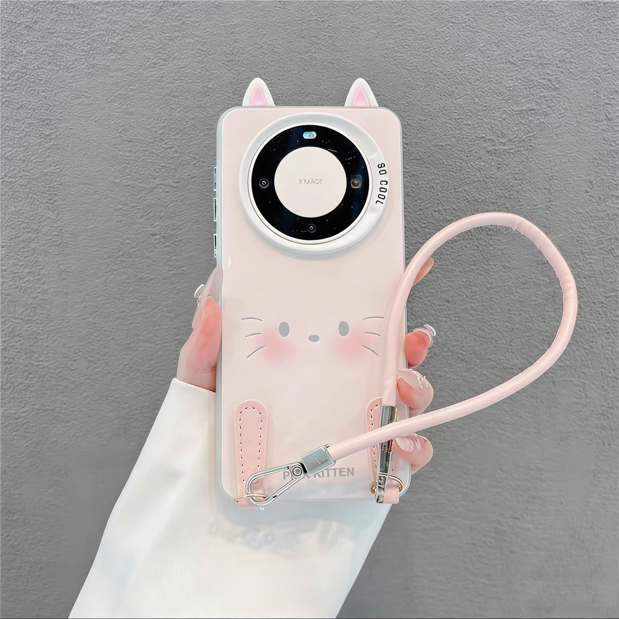 ins风小清新腮红小猫适用华为mate60pro手机壳新款高级感mate70网红爆款手机壳mate80pro防摔外壳挂绳保护套