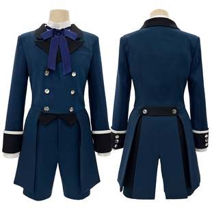 控想派系黑执事啵酱COS服夏尔蓝色礼服款C服常服面料