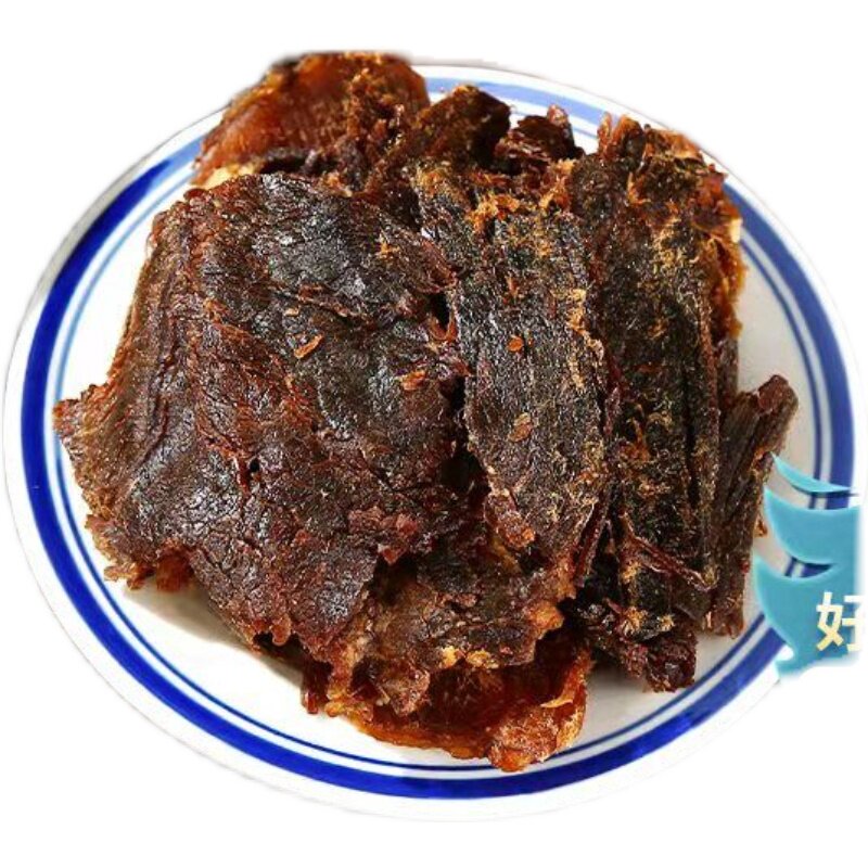 湖岭厨师佬500克净重温州湖岭牛肉干黑片特产五香风味休闲零食