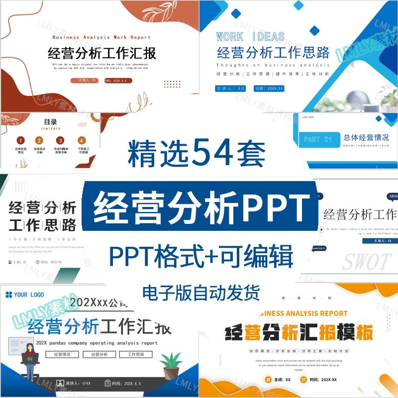 ppt模板公司企业经营分析运营分析工作思路整理汇报总结ppt报告