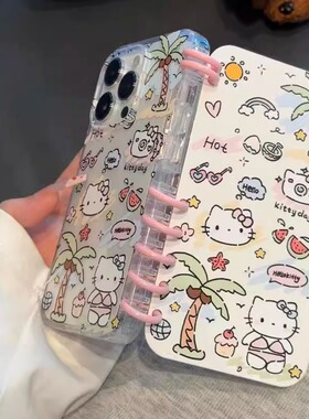 书本KT猫小新适用三星s25ultra手机壳s24/s23ultra笔记本a55防摔a05新款a13创意a25可爱a33卡通a52爆款a54a35