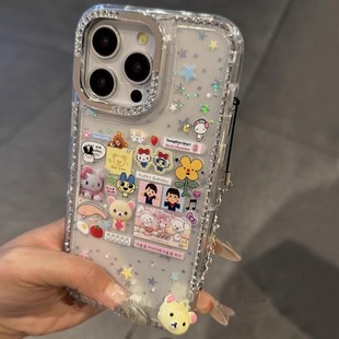 a35女a36防摔a55保护套a56 a26 闪钻镭射拼接轻松熊适用三星s25 手机壳s24fe卡通s23ultra硬a15可爱a16新款