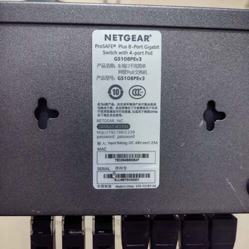 可维修网件/NETAR 型号：GS108PEv3 8口千兆