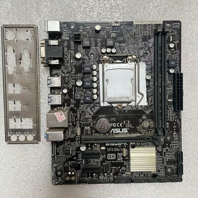 可维修华硕主板 B150M-K，支持6代，DDR4带挡板功能测试正议价