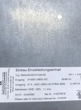 可维修鲍米勒驱动器BM4443-SI0-01243-03 议价