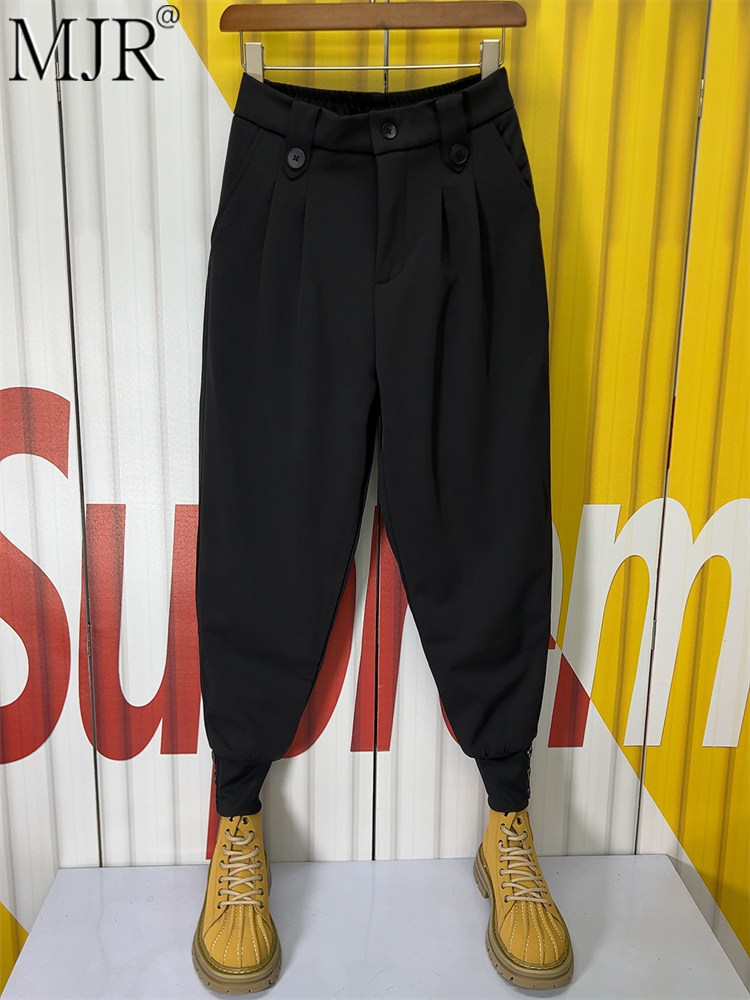 高端男士新款哈伦裤2025秋冬季男款潮牌宽松小脚西裤痞帅束脚长裤